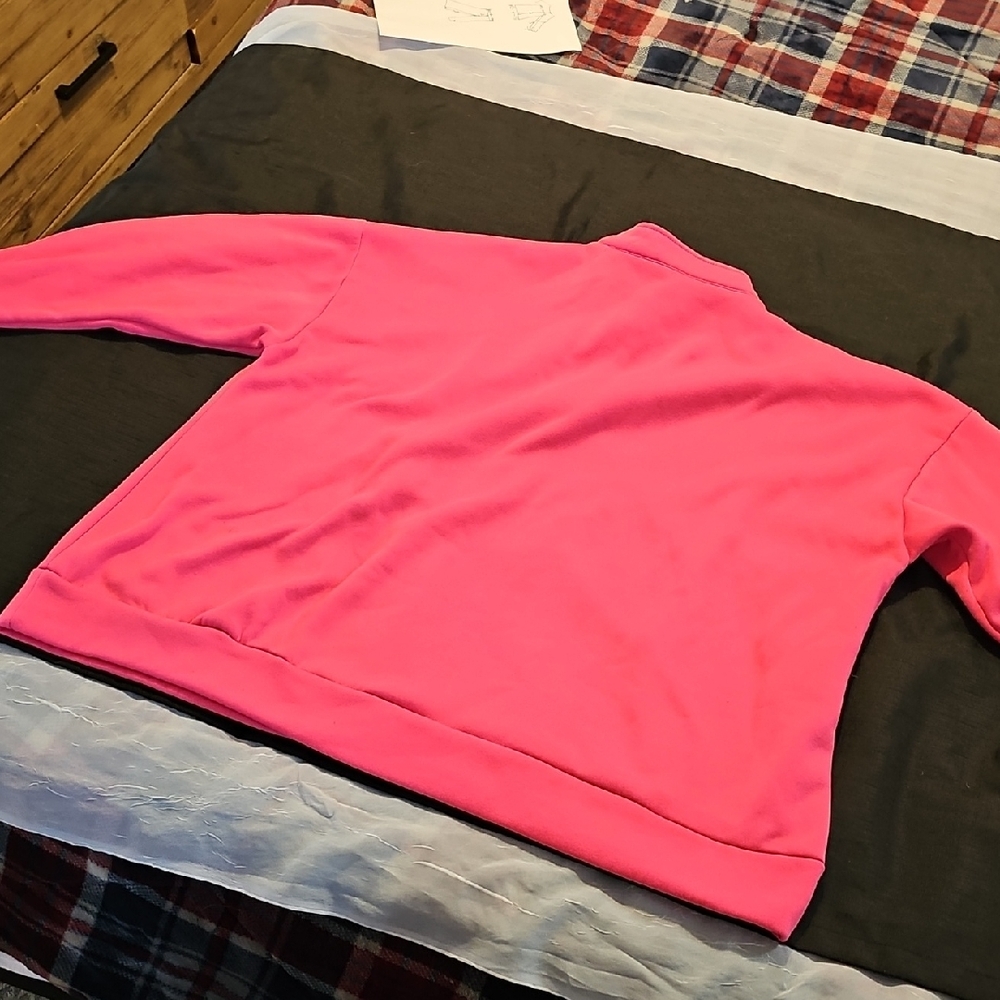 Bright Pink Half-Zip Sweatshirt - Picture 4 of 7